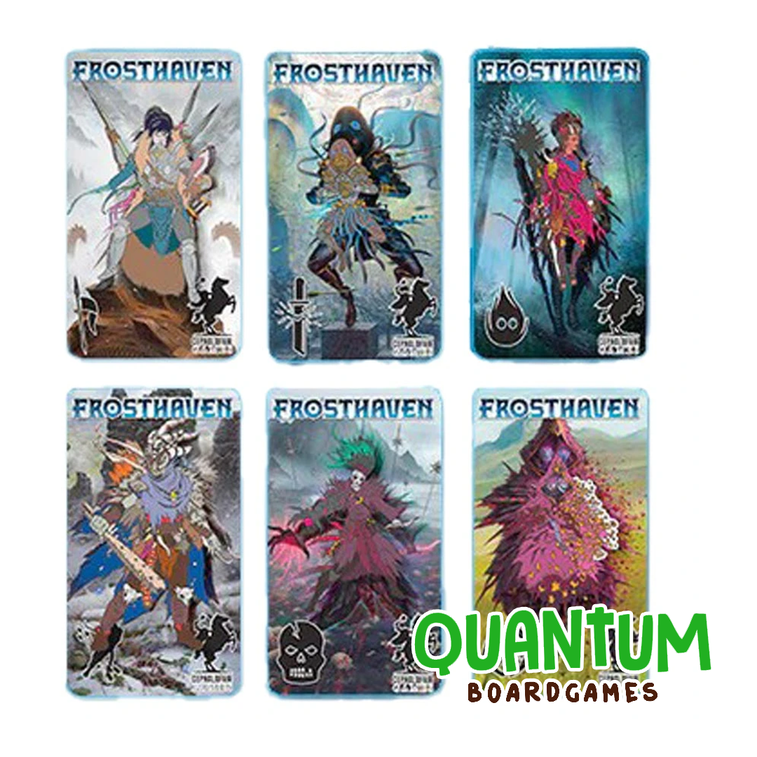 Set de pines coleccionables Frosthaven oficial Cephalofair Games, diseño temático premium