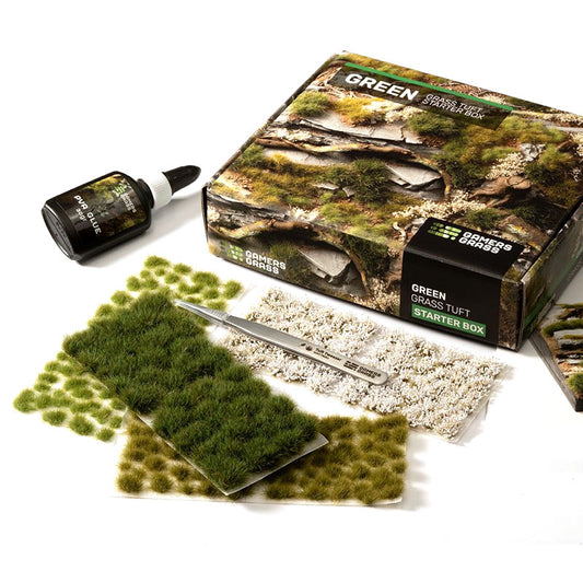 GAMERS GRASS TUFT STARTER BOXES  GREEN GRASS