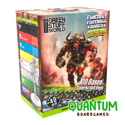 Green Stuff World: Accesorios – Peanas Compatibles con Blood Bowl 40mm con Anillos de Habilidades