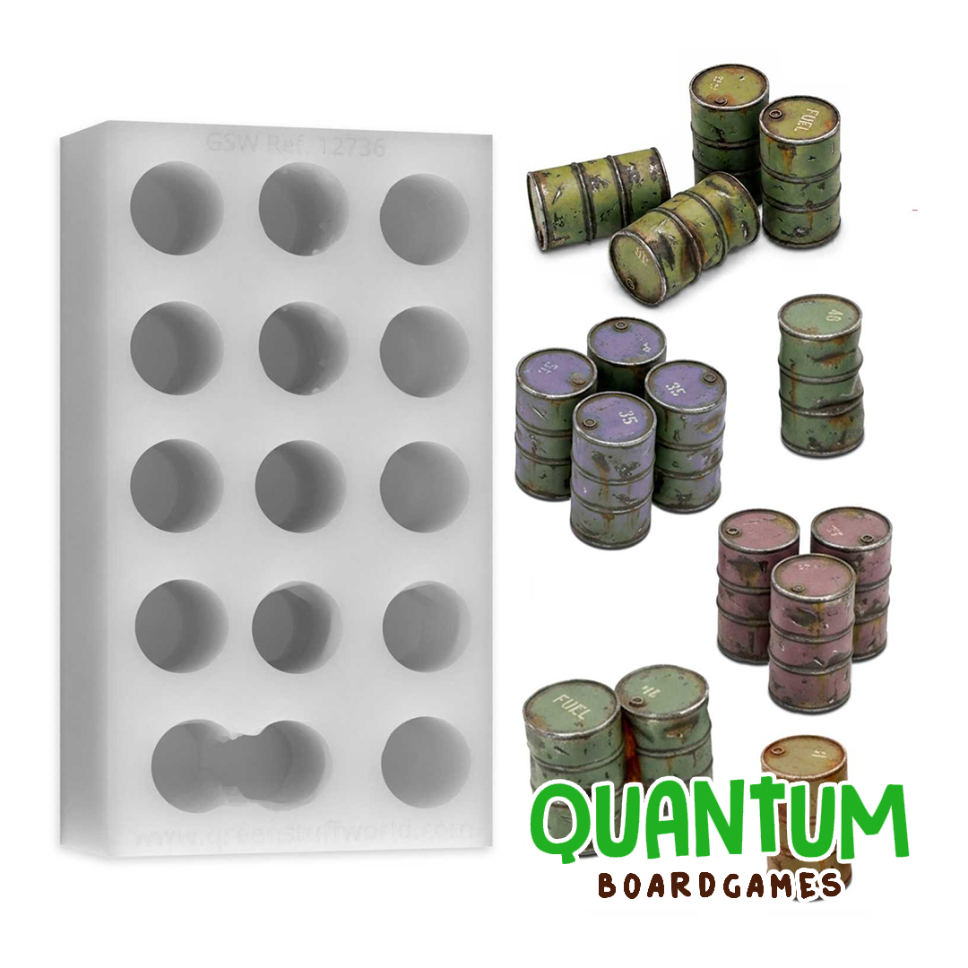 Green Stuff World: Accesorios – Moldes de Silicona de Barriles Metalicos 1:48