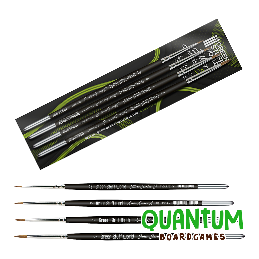 Green Stuff World: Accesorios – Set Pinceles Kolinsky SILVER SERIES S