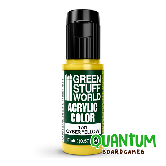Green Stuff World: Artistic Paints - 1781 - CYBER YELLOW 17ml