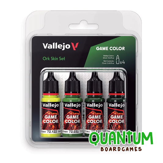 Set pintura Vallejo Game Color Ork Skin 4 botes tonalidades verdes para orcos miniaturas wargames
