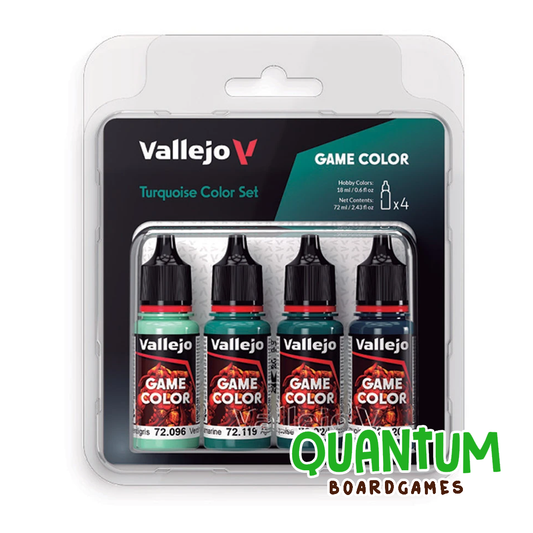 Set de pintura Game Color turquesa Vallejo 4 botes para miniaturas wargames