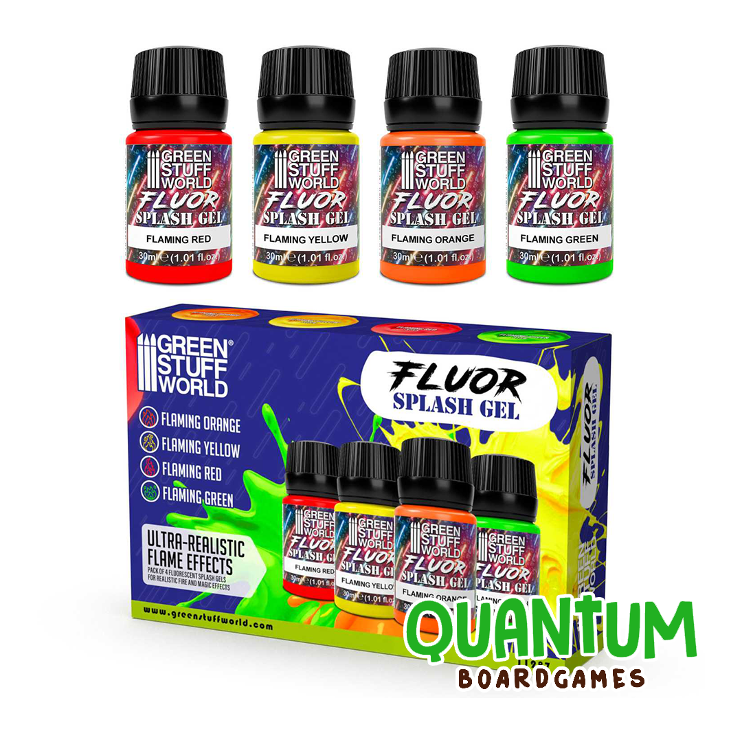 Green Stuff World: Diorama – Fluor Splash Gel Set – 4 Botes