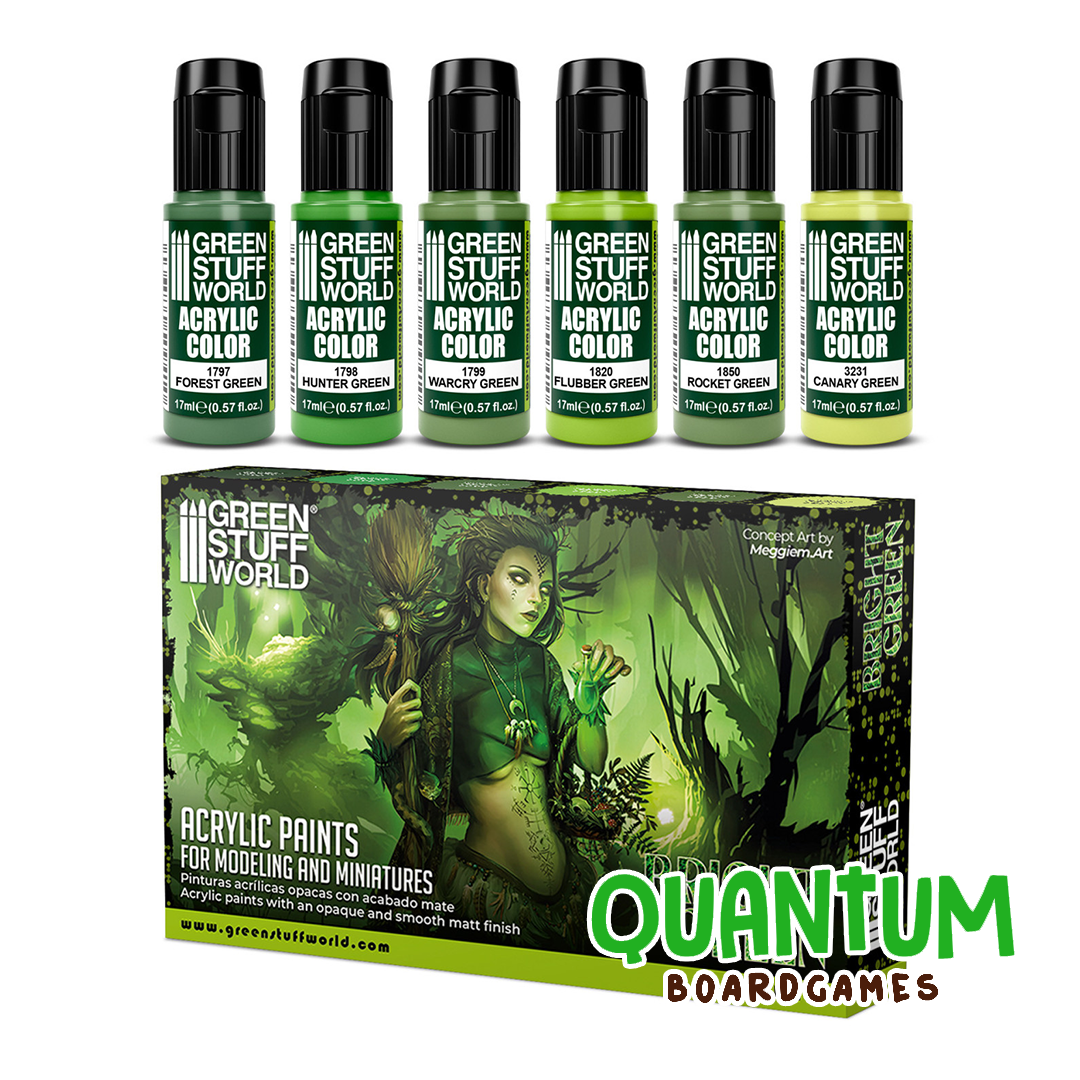 Green Stuff World: Paint Set Bright Green – 6 Botes