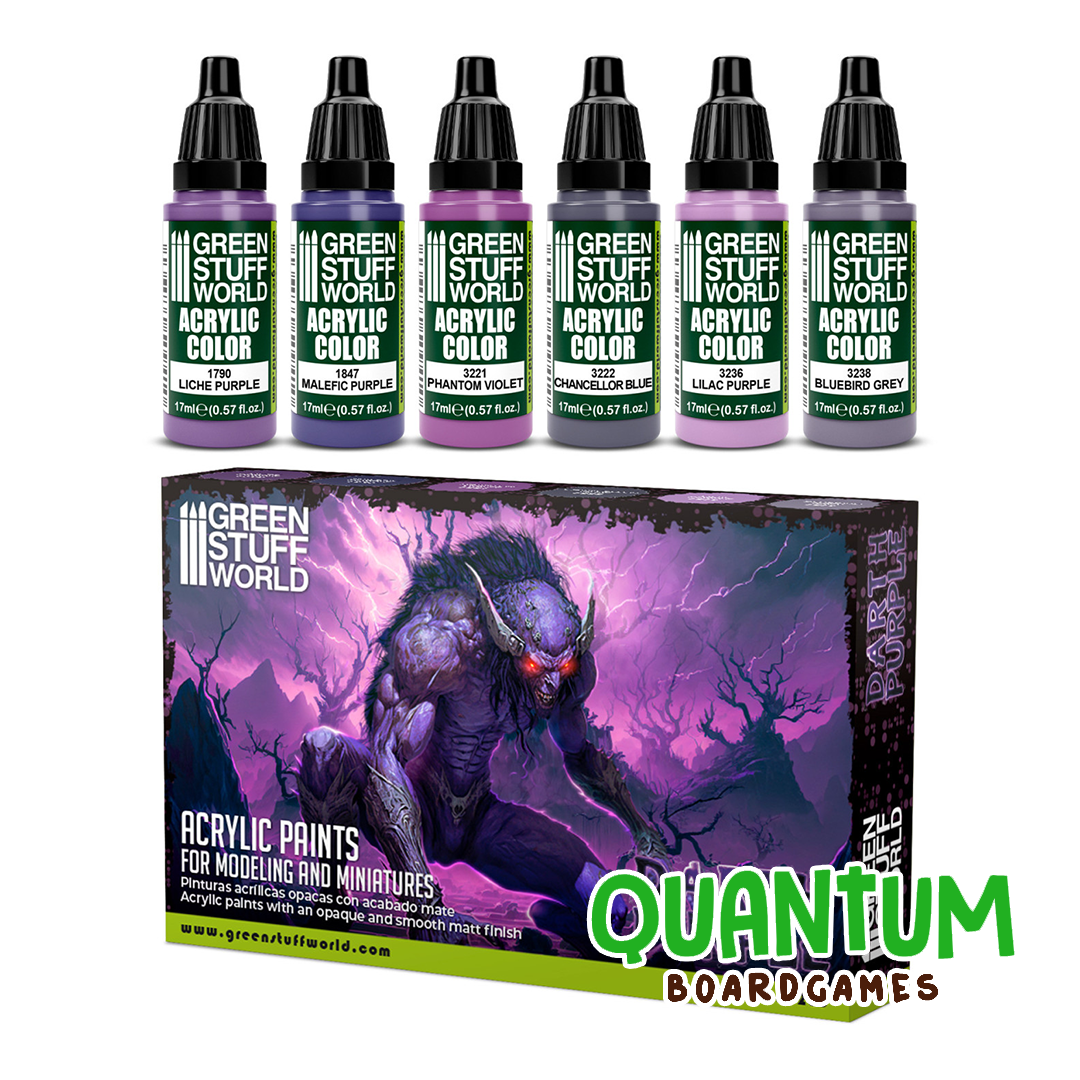 Green Stuff World: Paint Set Darth Purple - 6 Botes
