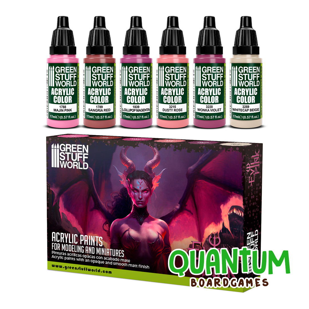 Green Stuff World: Paint Set Evil Pink – 6 Botes