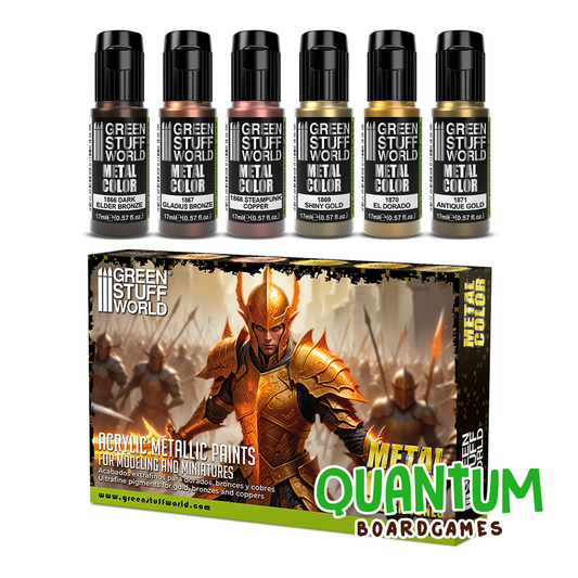 Green Stuff World: Paint Set Gold Metallics - 6 Botes