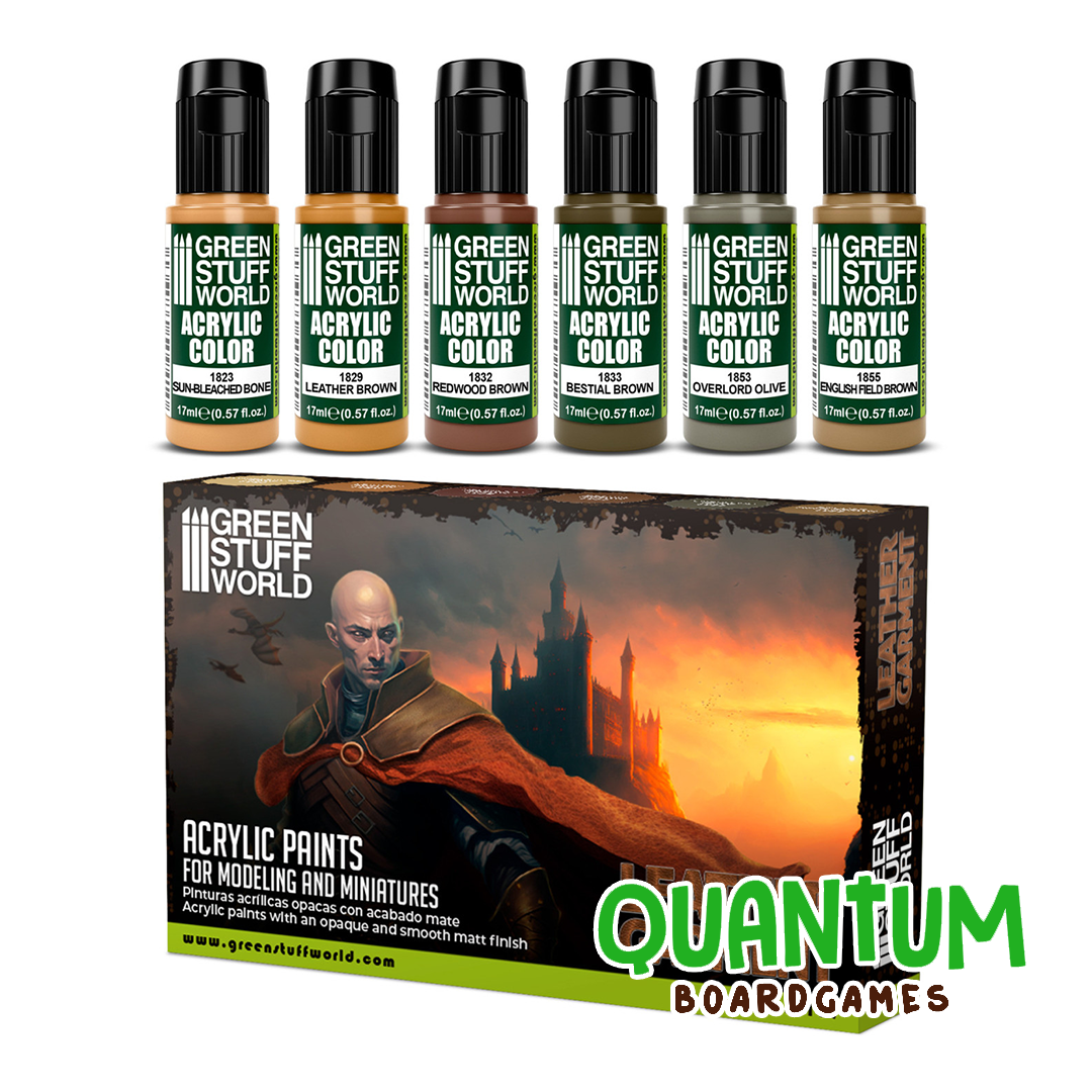 Green Stuff World: Paint Set Leather Brown – 6 Botes
