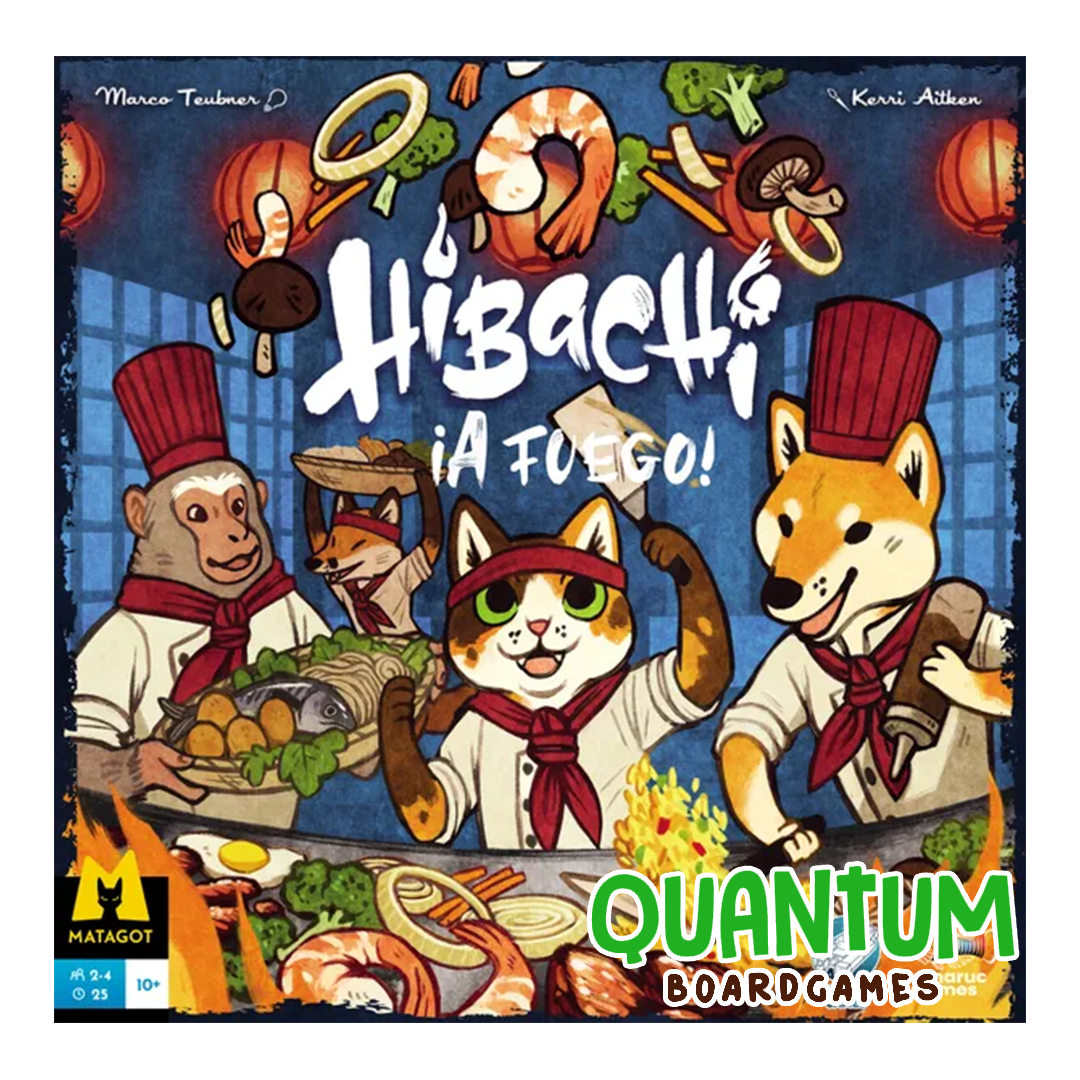 Hibachi Fired Up juego de mesa español Samaruc Games componentes tablero