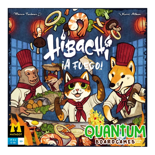 Hibachi Fired Up juego de mesa español Samaruc Games componentes tablero