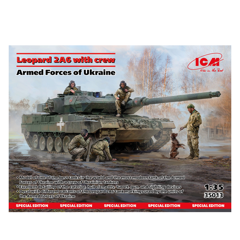 ICM 1/35 LEOPARD 2A6 WITH CREW (ARMED FORCES OF UKRAINE)