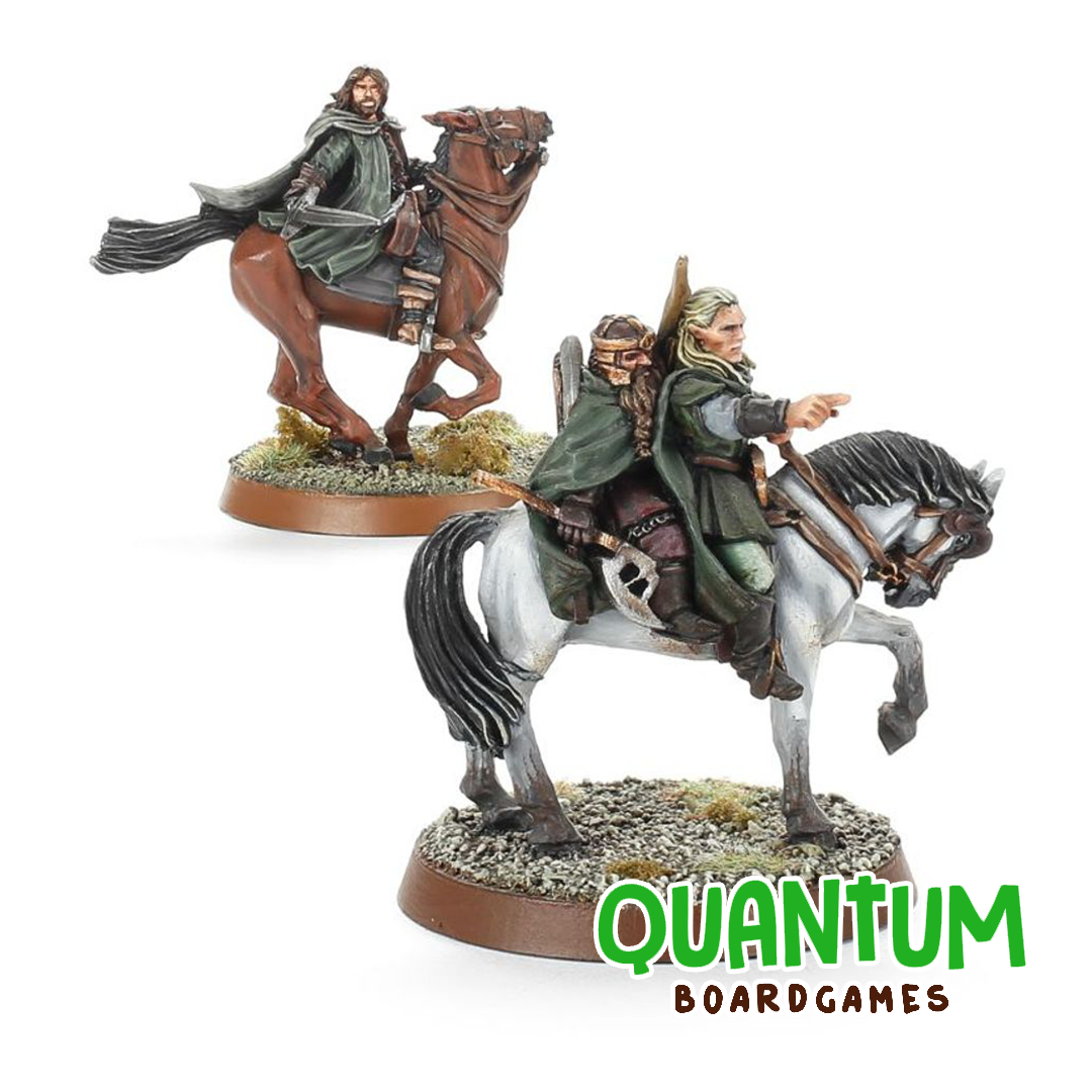 Miniatura montada Three Hunters - Aragorn, Legolas y Gimli para Lord of The Rings Middle-earth SBG