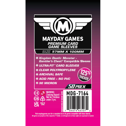 MAYDAY KINGDOM DEATH MONSTER GAMBLERS CHEST PREMIUM 57X100 (50PZ)