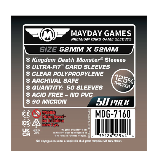 52x52 card sleeves Sleeve Kings Kingdom Death Monster 52 X 52 mm (10x110 Pack, 1100 Sleeves) : Toys & Games Perfect fit for board game cards SK Card Sleeves (52 x