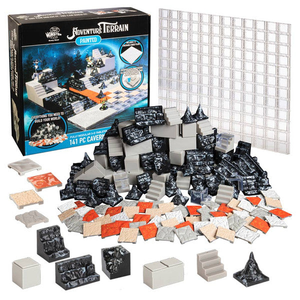 MONSTER ADVENTURE TERRAIN PAINTED CAVERN EXP (141PC)