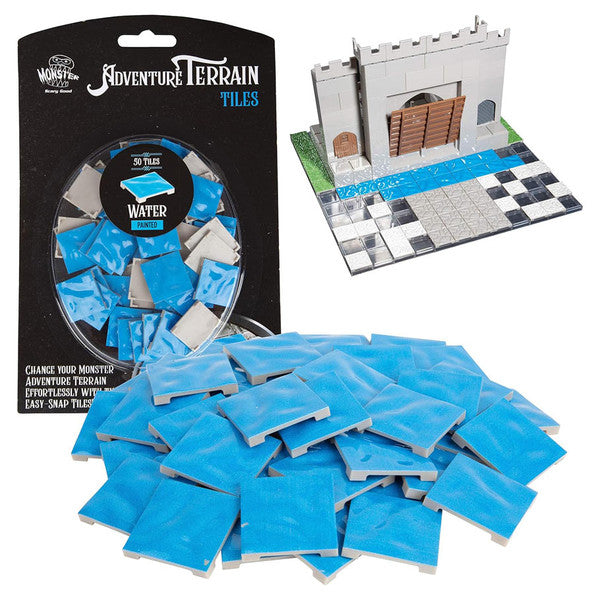 MONSTER ADVENTURE TERRAIN PAINTED WAVY WATER TILES (50PC)