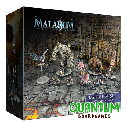 Maladum Beasts of Enveron Expansion - Miniaturas de criaturas y componentes de juego