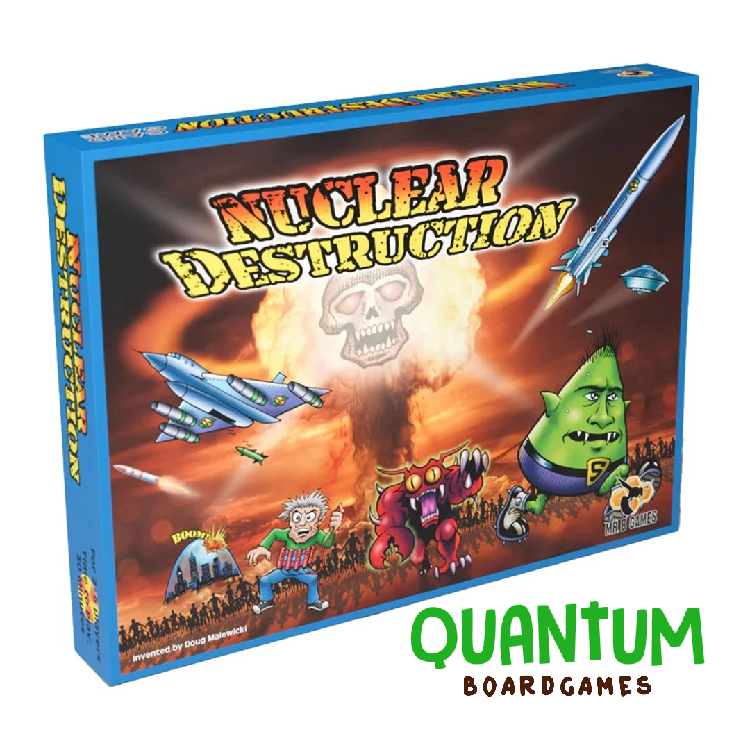Nuclear Destruction juego de cartas temática satírica Mr. B Games estrategia humor negro