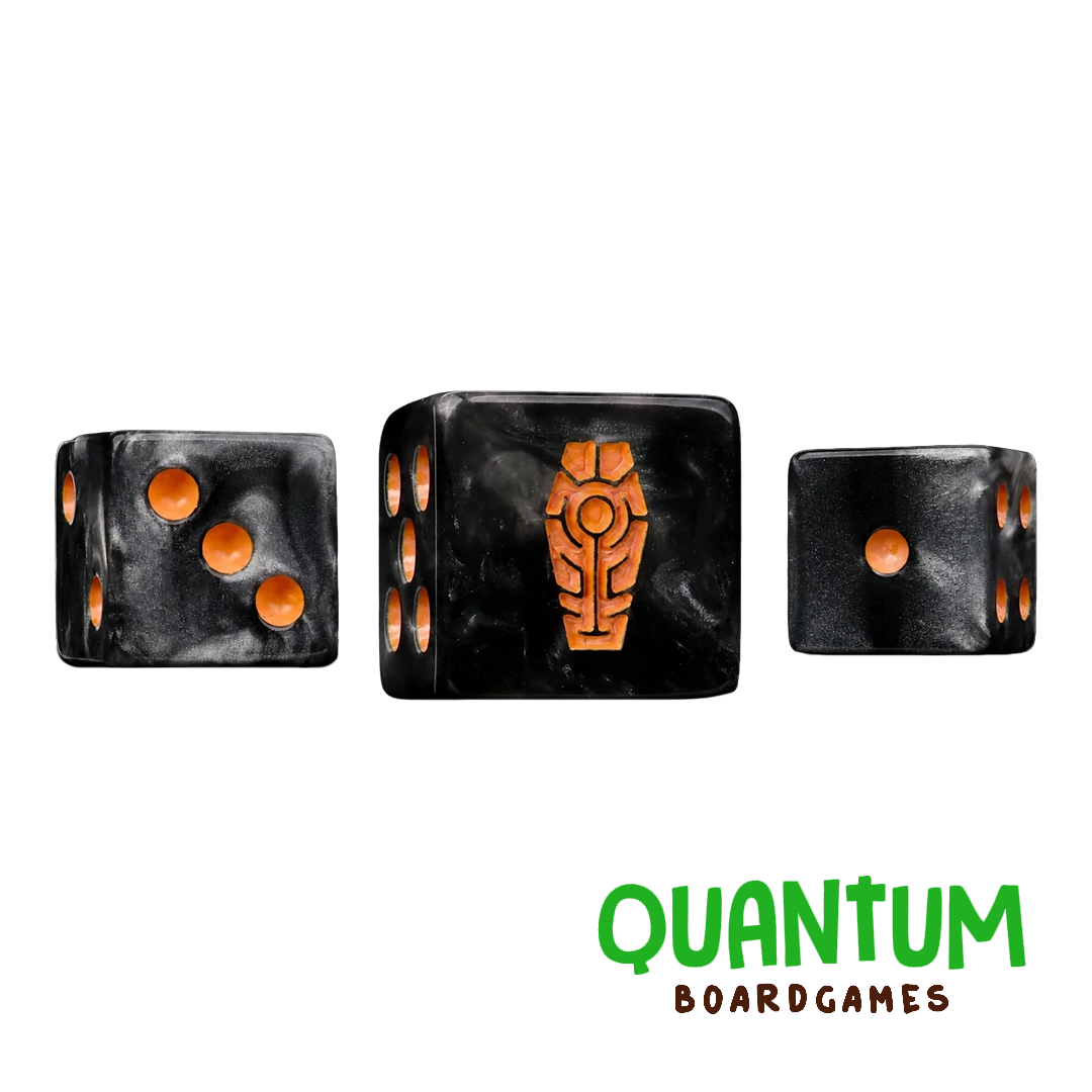 Dados D20 Day of the Dead Baron of Dice naranja esquinas cuadradas x25 para Warhammer