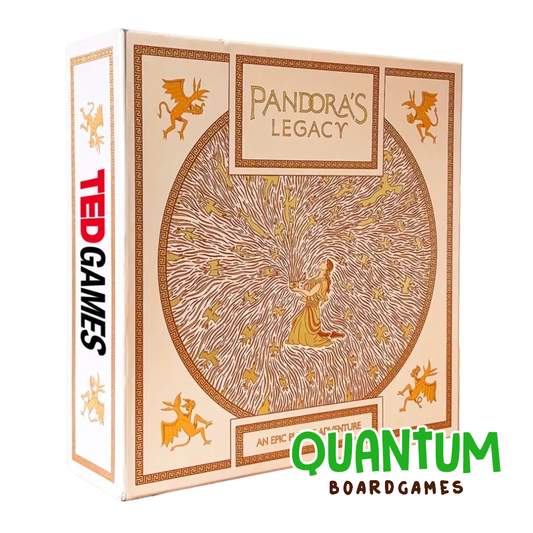 Pandora's Legacy juego de mesa narrativo en inglés, componentes de juego de estrategia