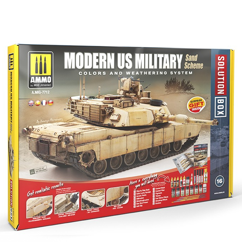 AMMO MIG MODERN US MILITARY SAND SCHEME SOLUTION BOX