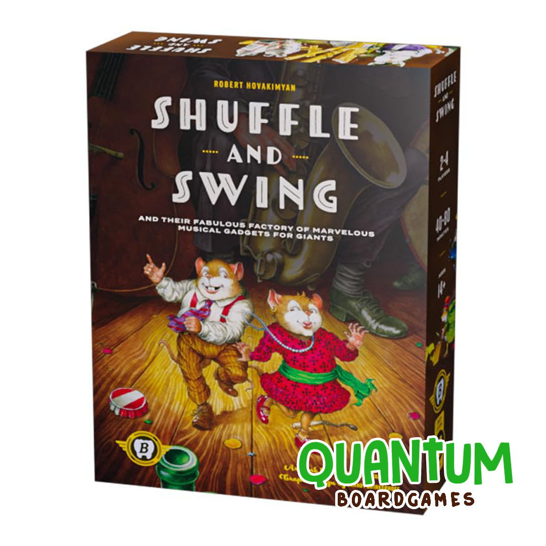 Shuffle and Swing juego de mesa estrategia ligera familia inglés Quantum Boardgames