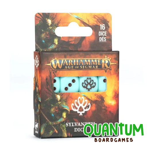 Set de dados Sylvaneth Warhammer Age of Sigmar temática elfa bosque