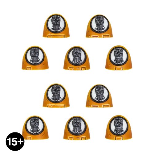 THE HORUS HERESY IMPERIAL FISTS MKVI SHOULDER PADS FORGE WORLD