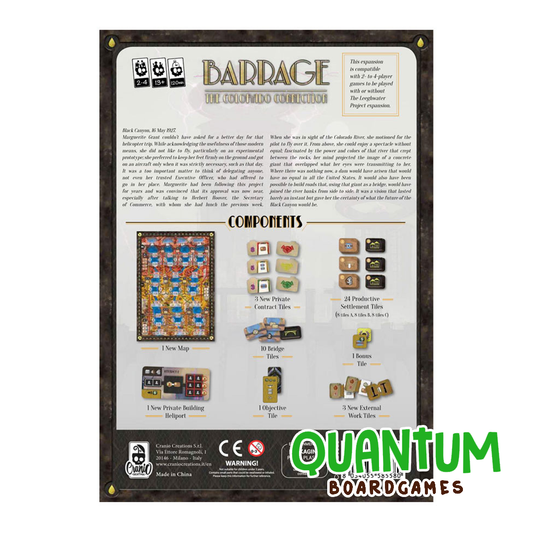 Barrage The Colorado Connection Expansion - Juego de mesa estratégico, caja del producto