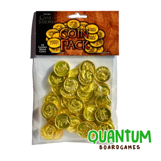 Pack de 45 monedas metálicas doradas para Tiny Epic Game of Thrones, accesorios premium