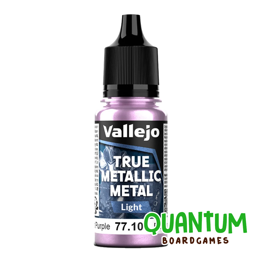 Pintura metálica Vallejo True Metallic 77.108 Light Amethyst Purple para miniaturas wargames