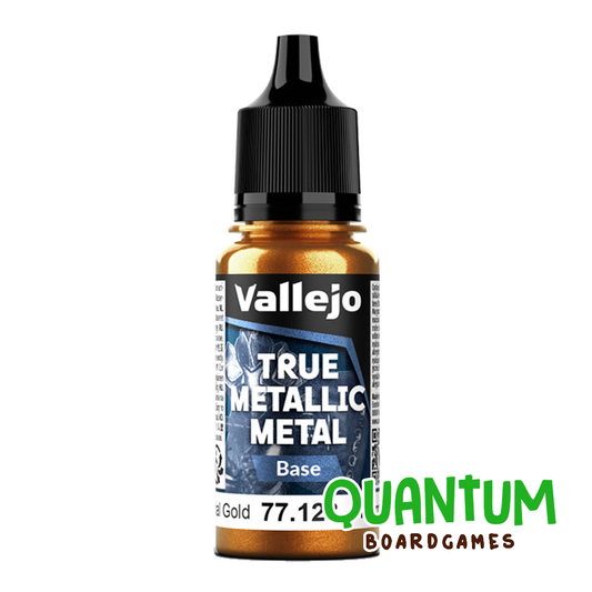 Pintura acrílica Vallejo True Metallic Metal base Imperial Gold 77.123 para miniaturas wargames