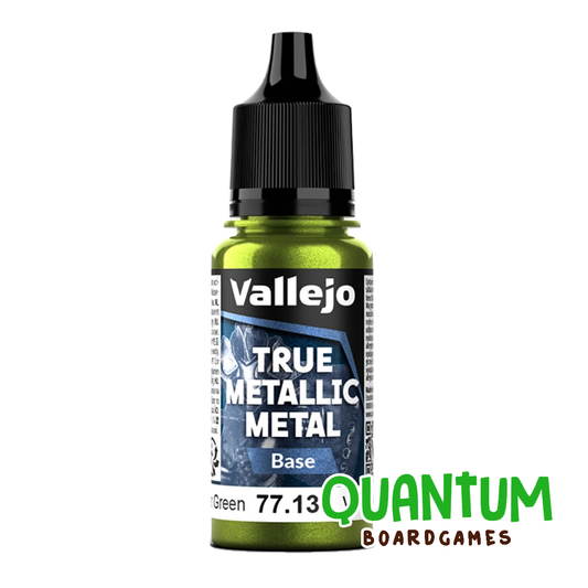 Pintura metálica Vallejo True Metallic 77.135 Base Amber Green para miniaturas y wargames