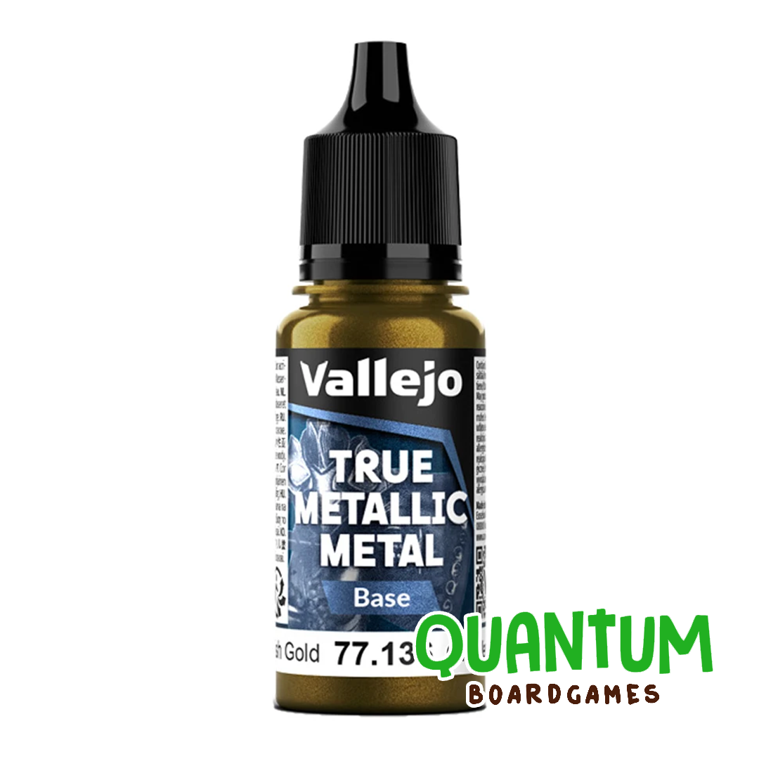 Pintura metálica Vallejo 77.136 Base Greenish Gold para modelismo y wargames
