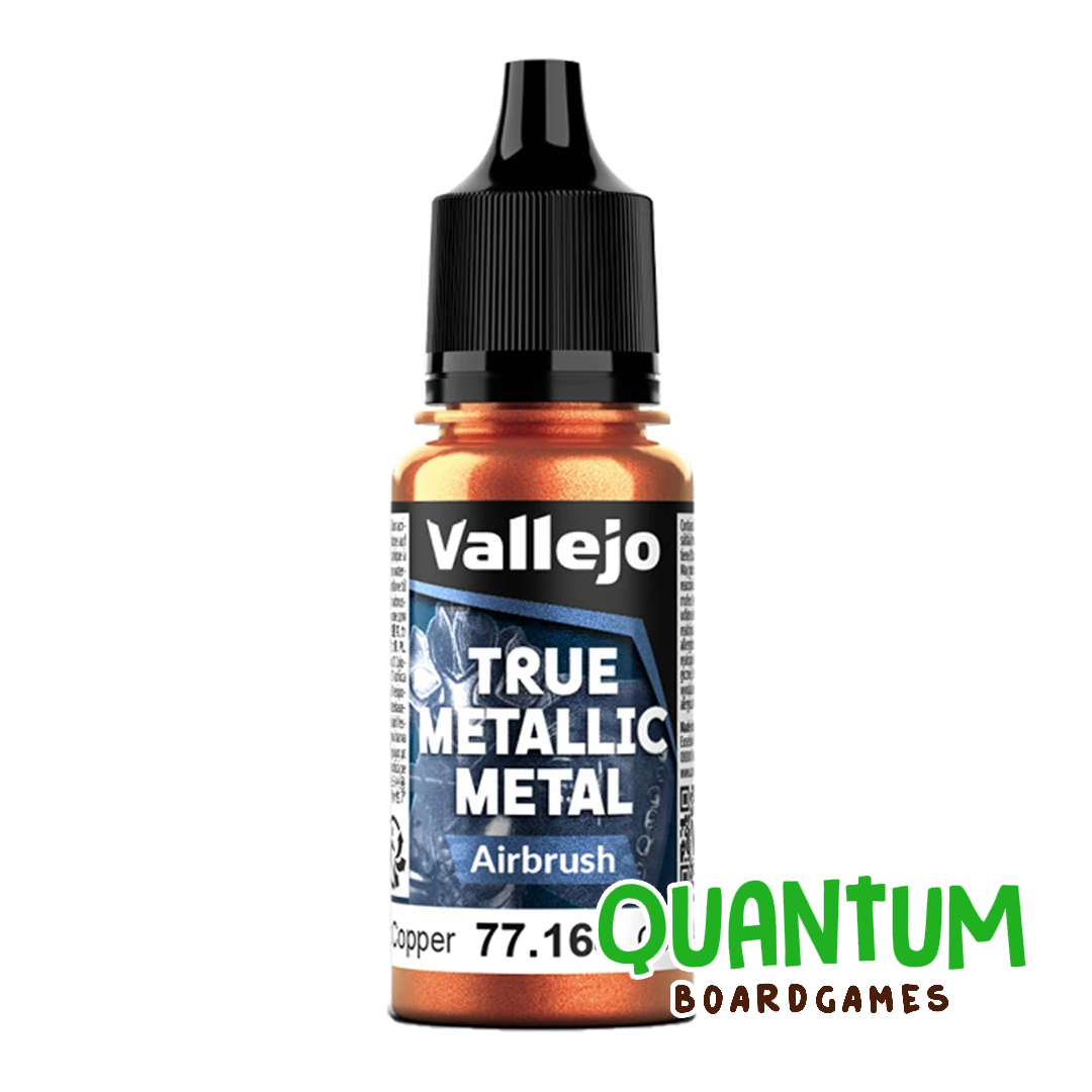 Pintura acrílica metálica Vallejo True Metallic 77.164 Cobre Antiguo para aerógrafo y modelismo