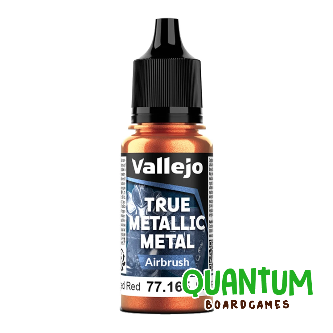Pintura Vallejo 77.165 Airbrush True Metallic Forged Red - Pintura metálica para aerógrafo en miniaturas
