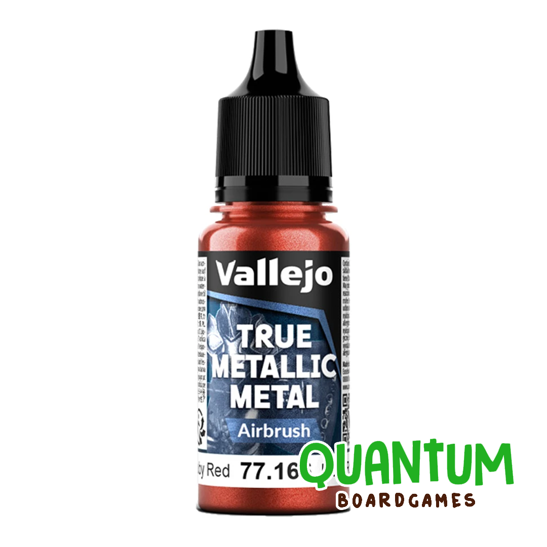 Bote de pintura Vallejo True Metallic Metal 77.166 Airbrush Ruby Red 17ml para miniaturas