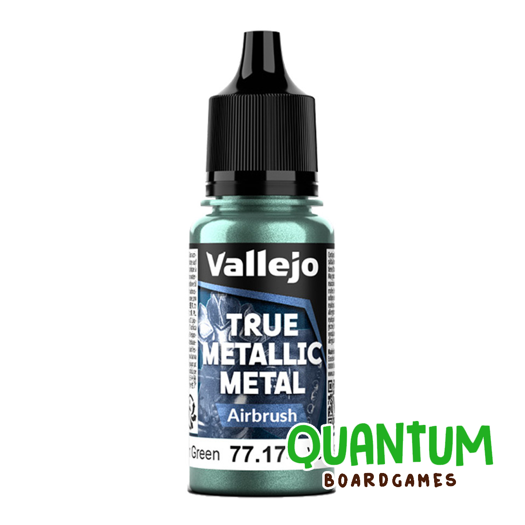 Pintura Metallic Vallejo 77.174 Airbrush Dusken Green para aerógrafo, color verde oscuro metálico