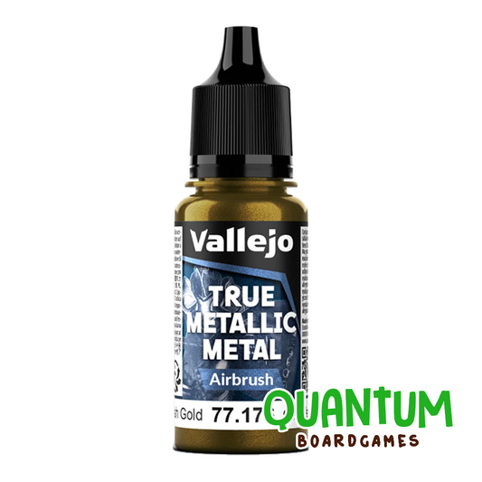 Pintura Vallejo True Metallic 77.176 Greenish Gold para aerógrafo - frasco 17ml