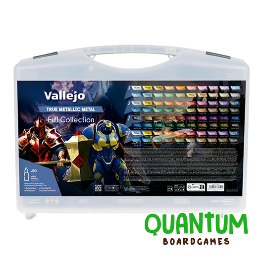 Maletín completo Vallejo True Metallic Metal Collection Case con 80 pinturas metálicas para modelismo