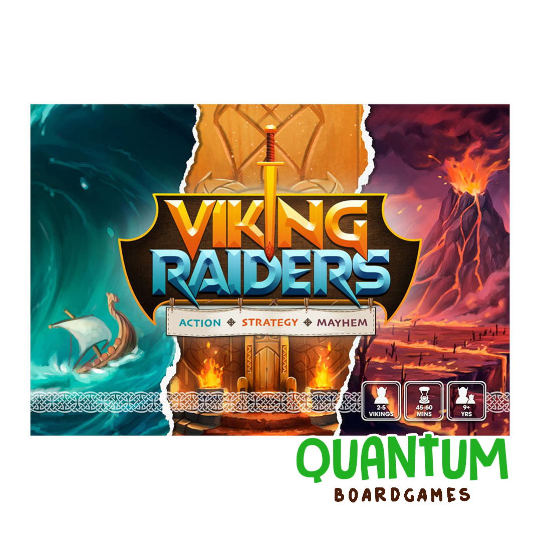 Viking Raiders juego de mesa temática vikinga estrategia competencia Quantum Boardgames