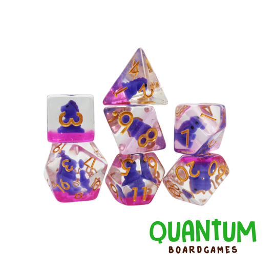 7-Set: Purple T-Rex - Dice Set