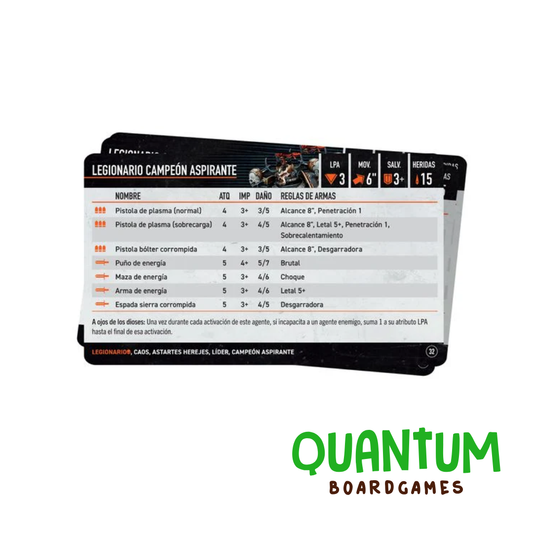 Datacards: Kill Team - Legionaries - Español