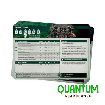 Datasheet Cards: Chaos Knights 2025 - Inglés