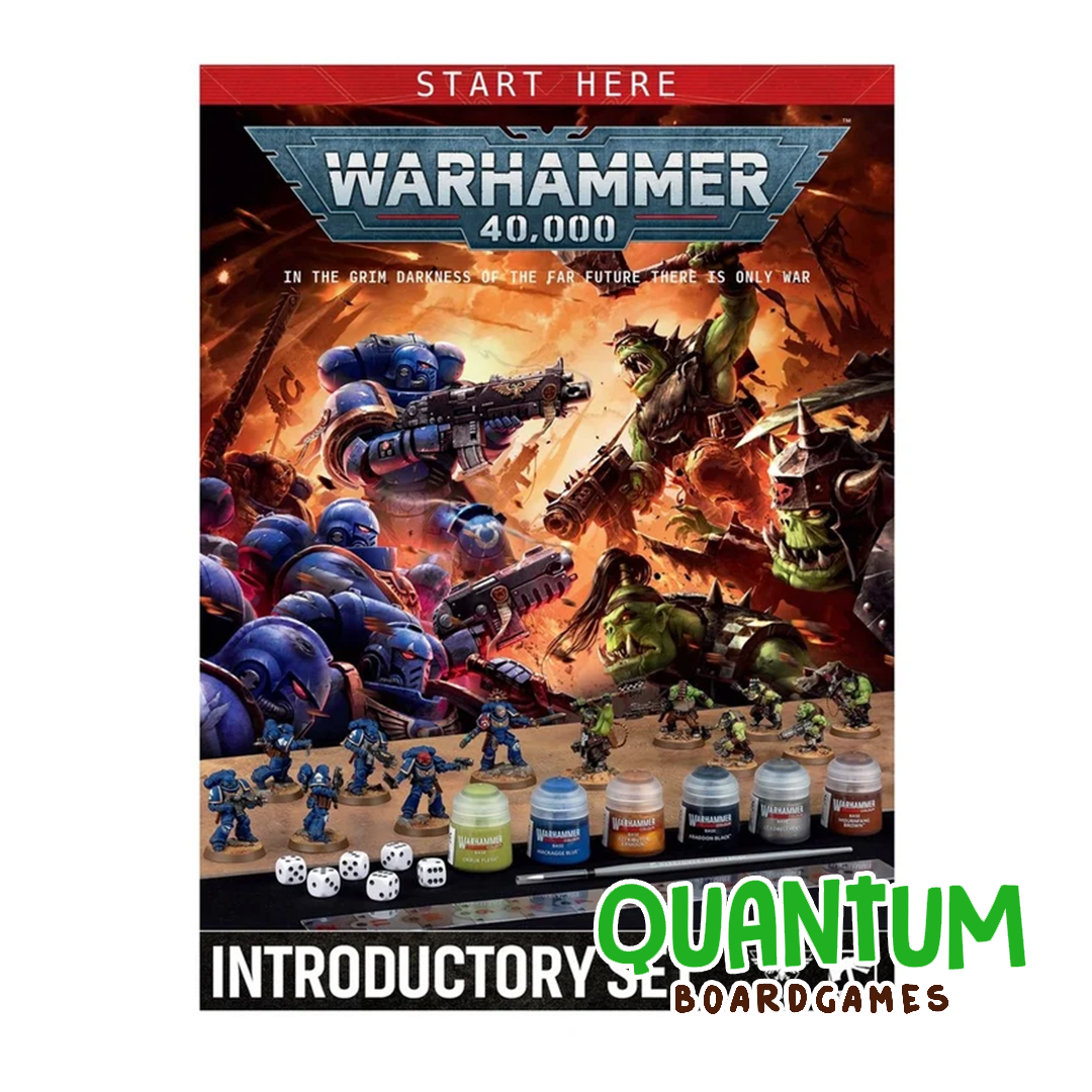 Warhammer 40k 11th Edition Introductory Set con miniaturas Space Marines y Orks en inglés