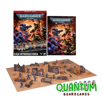 Set introductorio Warhammer 40k 11va edición con miniaturas Space Marines y Orks en español