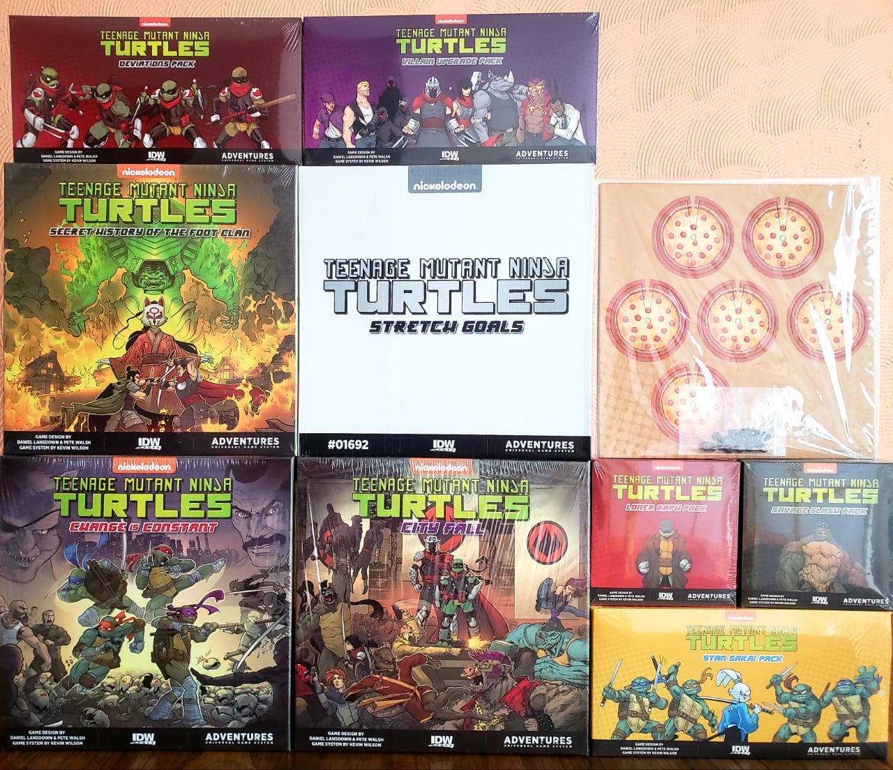 TEENAGE MUTANT NINJA TURTLES ADVENTURES CITY FALL KICKSTARTER ALL IN (10 ITEMS)