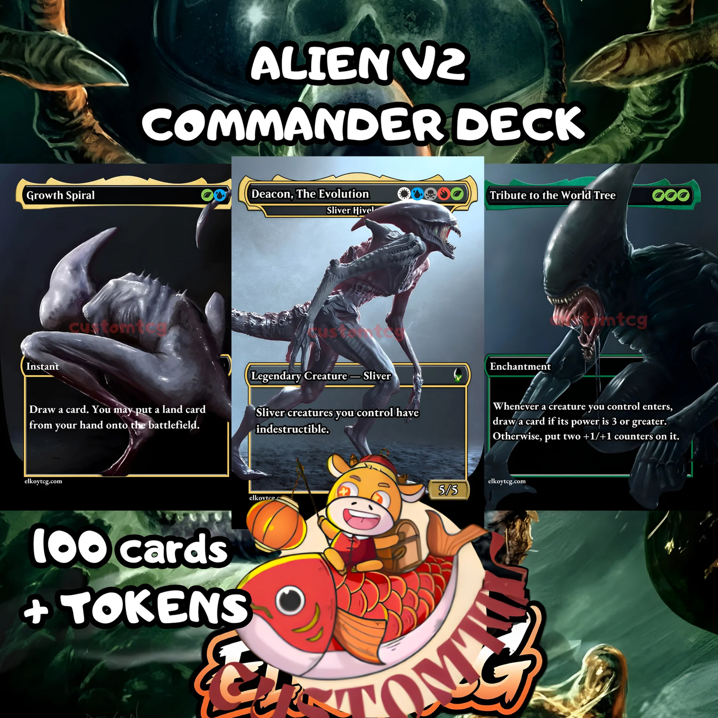 ALIEN SLIVERS - MTG COMMANDER PROXY